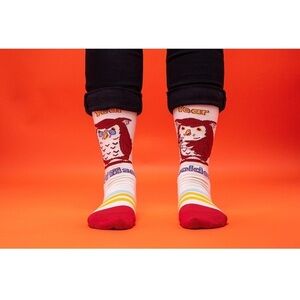 BooSocki Older Wiser Owl 🦉 Socks, Multi, Medium, NWT